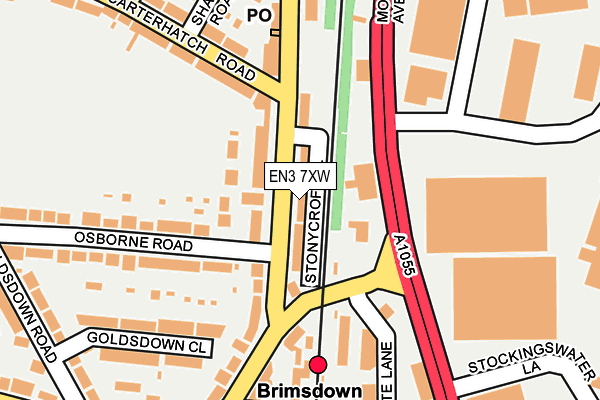 EN3 7XW map - OS OpenMap – Local (Ordnance Survey)