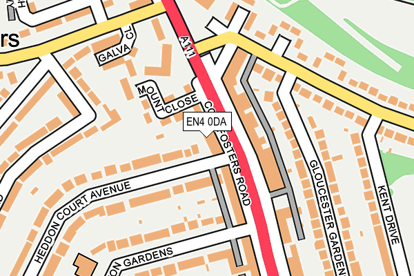 EN4 0DA map - OS OpenMap – Local (Ordnance Survey) EN4 0DA map - OS OpenMap – Local (Ordnance Survey)