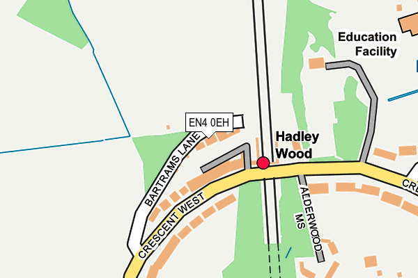 EN4 0EH map - OS OpenMap – Local (Ordnance Survey) EN4 0EH map - OS OpenMap – Local (Ordnance Survey)