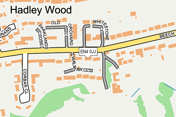 EN4 0JJ map - OS OpenMap – Local (Ordnance Survey) EN4 0JJ map - OS OpenMap – Local (Ordnance Survey)