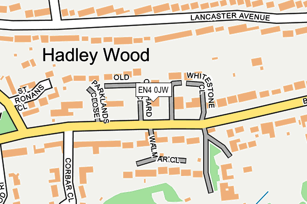 EN4 0JW map - OS OpenMap – Local (Ordnance Survey) EN4 0JW map - OS OpenMap – Local (Ordnance Survey)