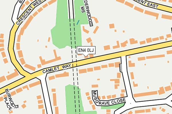 EN4 0LJ map - OS OpenMap – Local (Ordnance Survey) EN4 0LJ map - OS OpenMap – Local (Ordnance Survey)