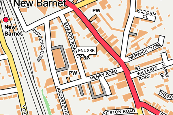 EN4 8BB map - OS OpenMap – Local (Ordnance Survey) EN4 8BB map - OS OpenMap – Local (Ordnance Survey)
