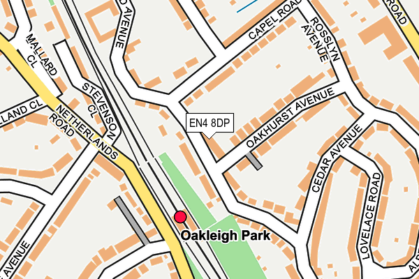 EN4 8DP map - OS OpenMap – Local (Ordnance Survey)
