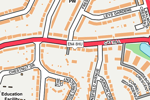 EN4 8HU map - OS OpenMap – Local (Ordnance Survey) EN4 8HU map - OS OpenMap – Local (Ordnance Survey)