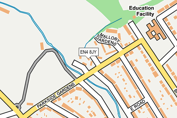EN4 8JY map - OS OpenMap – Local (Ordnance Survey) EN4 8JY map - OS OpenMap – Local (Ordnance Survey)