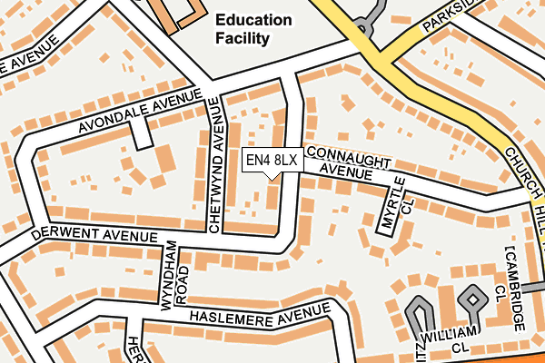 EN4 8LX map - OS OpenMap – Local (Ordnance Survey) EN4 8LX map - OS OpenMap – Local (Ordnance Survey)