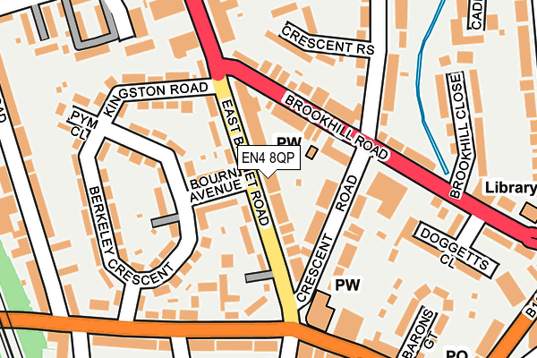 EN4 8QP map - OS OpenMap – Local (Ordnance Survey) EN4 8QP map - OS OpenMap – Local (Ordnance Survey)