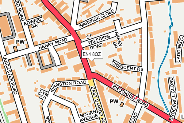 EN4 8QZ map - OS OpenMap – Local (Ordnance Survey) EN4 8QZ map - OS OpenMap – Local (Ordnance Survey)
