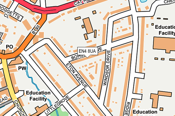 EN4 8UA map - OS OpenMap – Local (Ordnance Survey) EN4 8UA map - OS OpenMap – Local (Ordnance Survey)