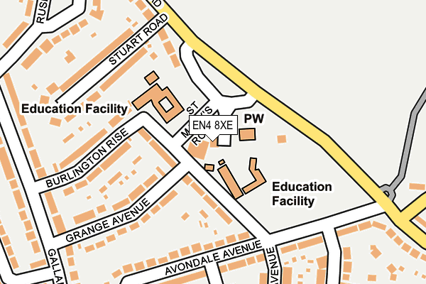 EN4 8XE map - OS OpenMap – Local (Ordnance Survey) EN4 8XE map - OS OpenMap – Local (Ordnance Survey)
