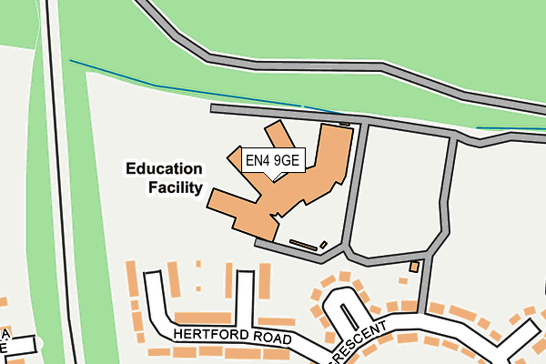 EN4 9GE map - OS OpenMap – Local (Ordnance Survey) EN4 9GE map - OS OpenMap – Local (Ordnance Survey)