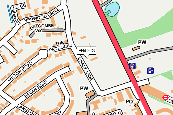 EN4 9JG map - OS OpenMap – Local (Ordnance Survey) EN4 9JG map - OS OpenMap – Local (Ordnance Survey)
