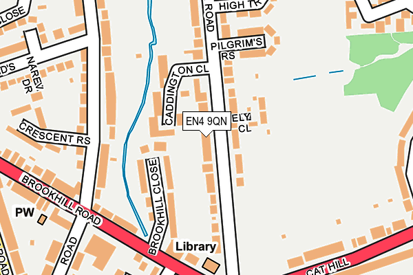 EN4 9QN map - OS OpenMap – Local (Ordnance Survey) EN4 9QN map - OS OpenMap – Local (Ordnance Survey)