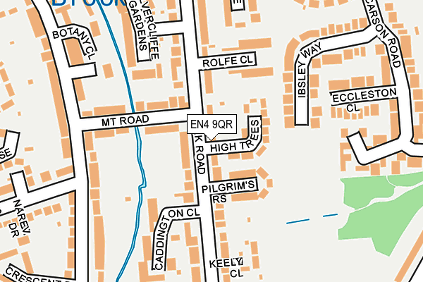 EN4 9QR map - OS OpenMap – Local (Ordnance Survey) EN4 9QR map - OS OpenMap – Local (Ordnance Survey)