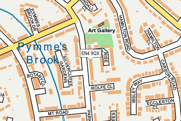 EN4 9QX map - OS OpenMap – Local (Ordnance Survey) EN4 9QX map - OS OpenMap – Local (Ordnance Survey)