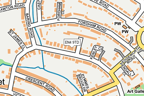 EN4 9TD map - OS OpenMap – Local (Ordnance Survey) EN4 9TD map - OS OpenMap – Local (Ordnance Survey)