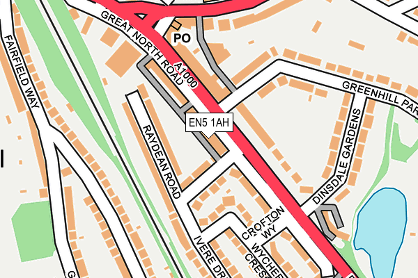 EN5 1AH map - OS OpenMap – Local (Ordnance Survey) EN5 1AH map - OS OpenMap – Local (Ordnance Survey)