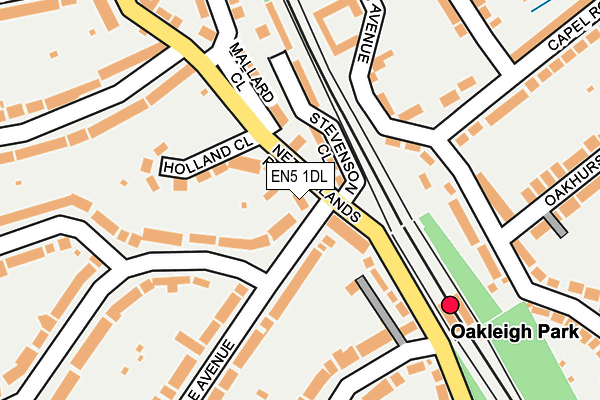 EN5 1DL map - OS OpenMap – Local (Ordnance Survey) EN5 1DL map - OS OpenMap – Local (Ordnance Survey)