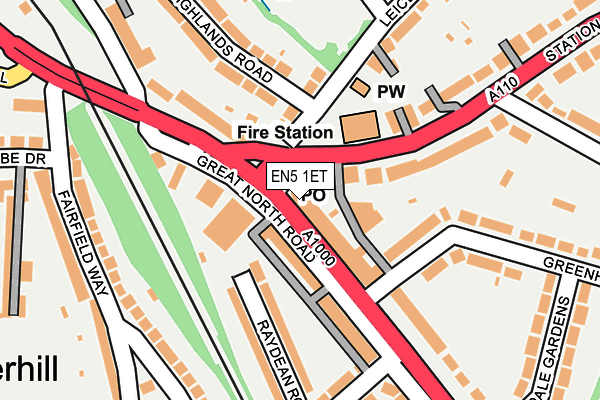 EN5 1ET map - OS OpenMap – Local (Ordnance Survey) EN5 1ET map - OS OpenMap – Local (Ordnance Survey)