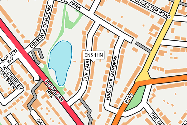 EN5 1HN map - OS OpenMap – Local (Ordnance Survey) EN5 1HN map - OS OpenMap – Local (Ordnance Survey)