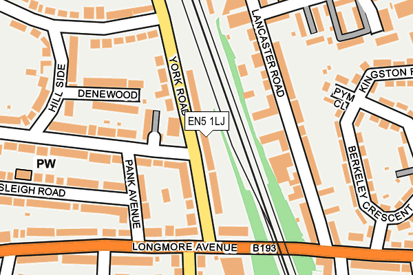 EN5 1LJ map - OS OpenMap – Local (Ordnance Survey) EN5 1LJ map - OS OpenMap – Local (Ordnance Survey)