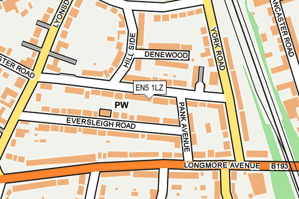 EN5 1LZ map - OS OpenMap – Local (Ordnance Survey) EN5 1LZ map - OS OpenMap – Local (Ordnance Survey)