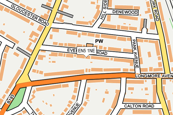 EN5 1NE map - OS OpenMap – Local (Ordnance Survey) EN5 1NE map - OS OpenMap – Local (Ordnance Survey)