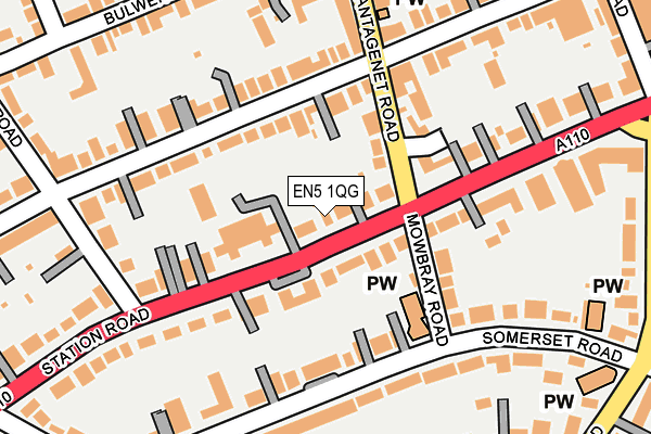 EN5 1QG map - OS OpenMap – Local (Ordnance Survey) EN5 1QG map - OS OpenMap – Local (Ordnance Survey)