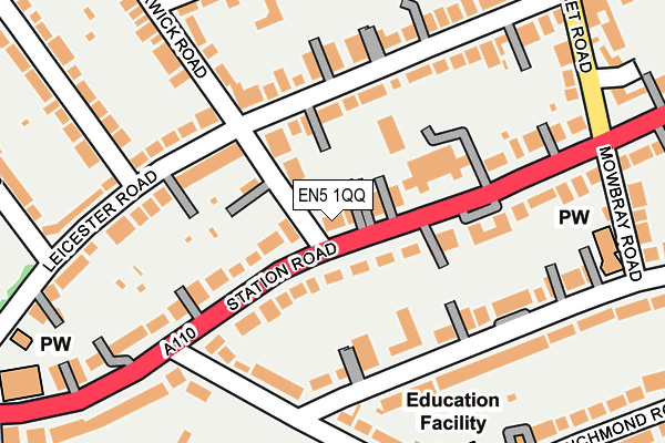 EN5 1QQ map - OS OpenMap – Local (Ordnance Survey) EN5 1QQ map - OS OpenMap – Local (Ordnance Survey)