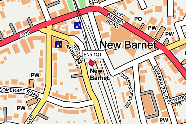 EN5 1QT map - OS OpenMap – Local (Ordnance Survey) EN5 1QT map - OS OpenMap – Local (Ordnance Survey)