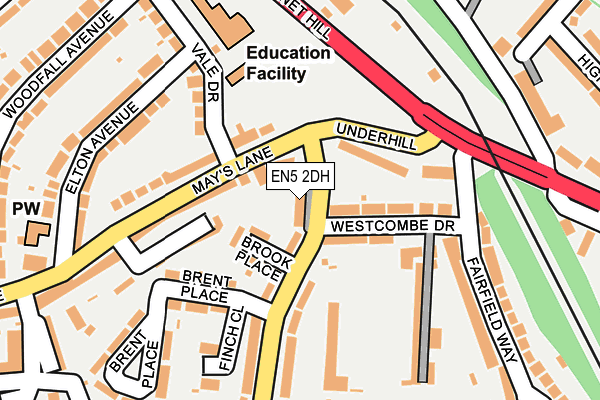 EN5 2DH map - OS OpenMap – Local (Ordnance Survey) EN5 2DH map - OS OpenMap – Local (Ordnance Survey)