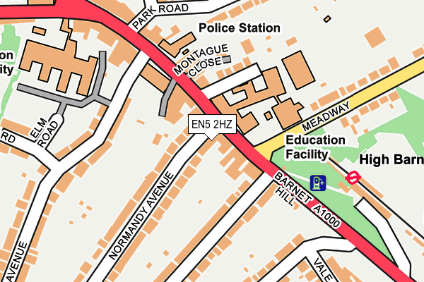 EN5 2HZ map - OS OpenMap – Local (Ordnance Survey) EN5 2HZ map - OS OpenMap – Local (Ordnance Survey)