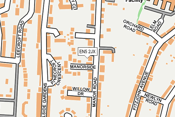 EN5 2JX map - OS OpenMap – Local (Ordnance Survey) EN5 2JX map - OS OpenMap – Local (Ordnance Survey)