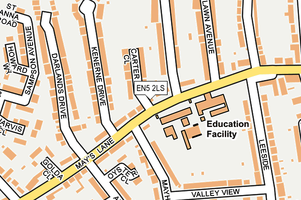 EN5 2LS map - OS OpenMap – Local (Ordnance Survey) EN5 2LS map - OS OpenMap – Local (Ordnance Survey)