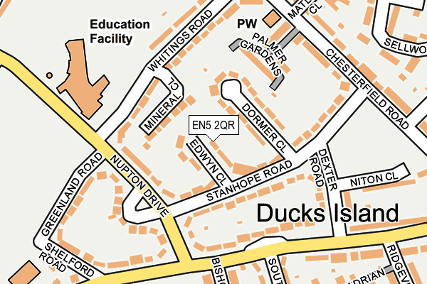 EN5 2QR map - OS OpenMap – Local (Ordnance Survey) EN5 2QR map - OS OpenMap – Local (Ordnance Survey)
