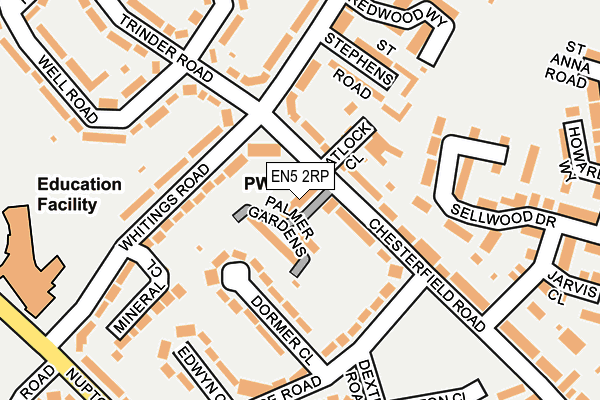 EN5 2RP map - OS OpenMap – Local (Ordnance Survey) EN5 2RP map - OS OpenMap – Local (Ordnance Survey)