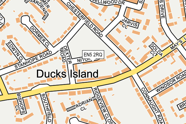 EN5 2RQ map - OS OpenMap – Local (Ordnance Survey) EN5 2RQ map - OS OpenMap – Local (Ordnance Survey)