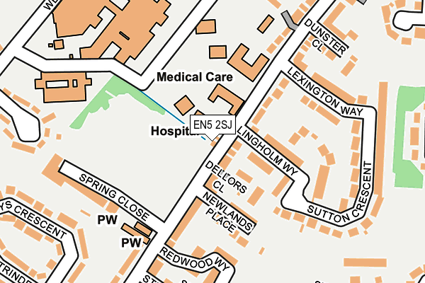 EN5 2SJ map - OS OpenMap – Local (Ordnance Survey) EN5 2SJ map - OS OpenMap – Local (Ordnance Survey)