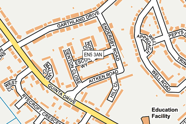 EN5 3AN map - OS OpenMap – Local (Ordnance Survey) EN5 3AN map - OS OpenMap – Local (Ordnance Survey)