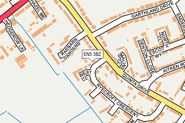 EN5 3BZ map - OS OpenMap – Local (Ordnance Survey) EN5 3BZ map - OS OpenMap – Local (Ordnance Survey)