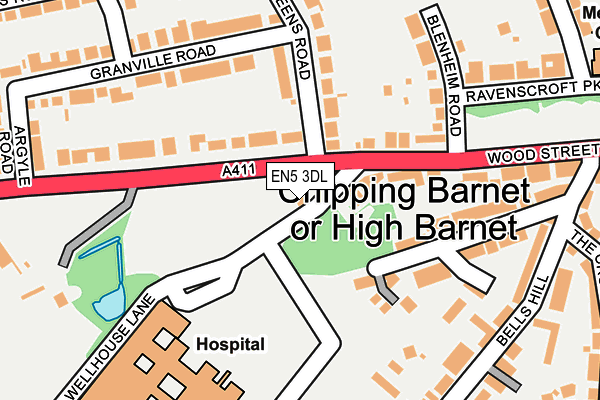 EN5 3DL map - OS OpenMap – Local (Ordnance Survey) EN5 3DL map - OS OpenMap – Local (Ordnance Survey)