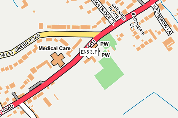EN5 3JF map - OS OpenMap – Local (Ordnance Survey) EN5 3JF map - OS OpenMap – Local (Ordnance Survey)