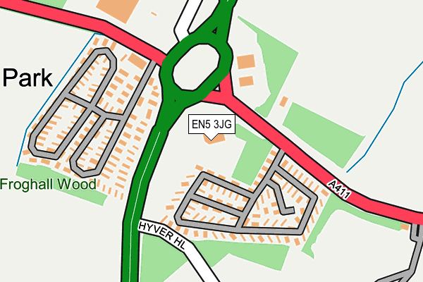 EN5 3JG map - OS OpenMap – Local (Ordnance Survey) EN5 3JG map - OS OpenMap – Local (Ordnance Survey)
