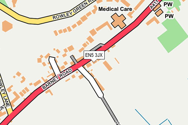 EN5 3JX map - OS OpenMap – Local (Ordnance Survey) EN5 3JX map - OS OpenMap – Local (Ordnance Survey)