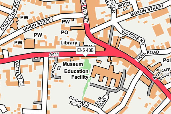 EN5 4BB map - OS OpenMap – Local (Ordnance Survey) EN5 4BB map - OS OpenMap – Local (Ordnance Survey)