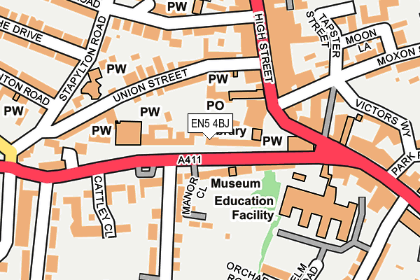 EN5 4BJ map - OS OpenMap – Local (Ordnance Survey) EN5 4BJ map - OS OpenMap – Local (Ordnance Survey)