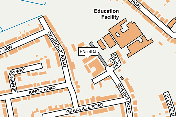 EN5 4DJ map - OS OpenMap – Local (Ordnance Survey) EN5 4DJ map - OS OpenMap – Local (Ordnance Survey)