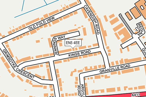 EN5 4EE map - OS OpenMap – Local (Ordnance Survey) EN5 4EE map - OS OpenMap – Local (Ordnance Survey)