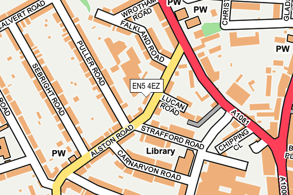 EN5 4EZ map - OS OpenMap – Local (Ordnance Survey) EN5 4EZ map - OS OpenMap – Local (Ordnance Survey)